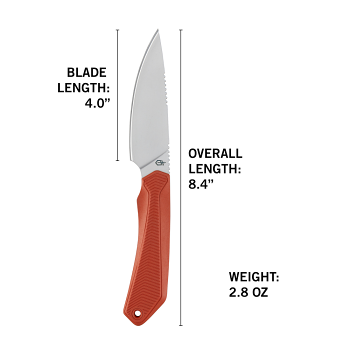 Forefront Fixed Blade Knife - Orange